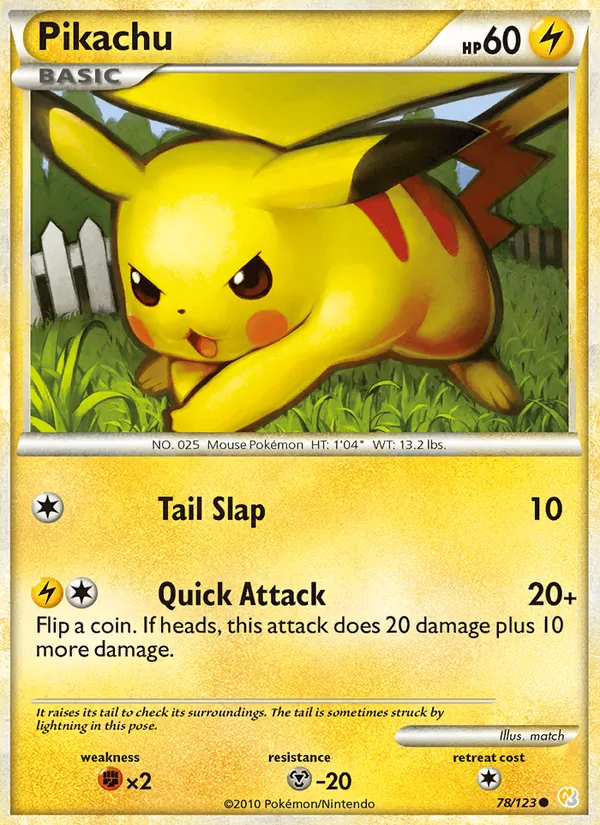 Pikachu — HeartGold SoulSilver #78 (Pokémon TCG card)