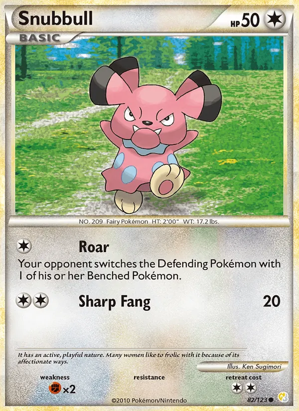 Snubbull — HeartGold SoulSilver #82 (Pokémon TCG card)