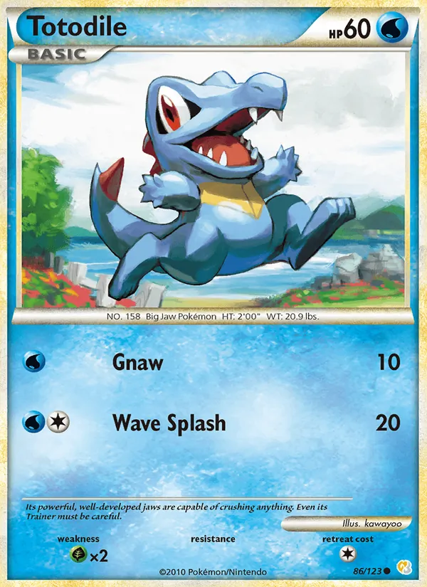 Totodile — HeartGold SoulSilver #86 (Pokémon TCG card)