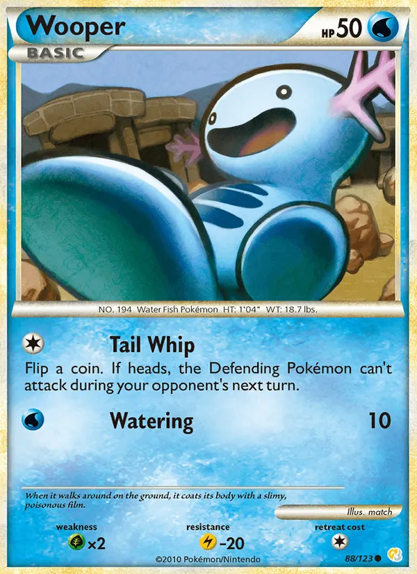 Wooper — HeartGold SoulSilver #88 (Pokémon TCG card)