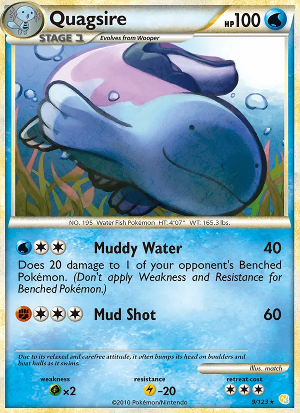 Quagsire — HeartGold SoulSilver #9 (Pokémon TCG card)