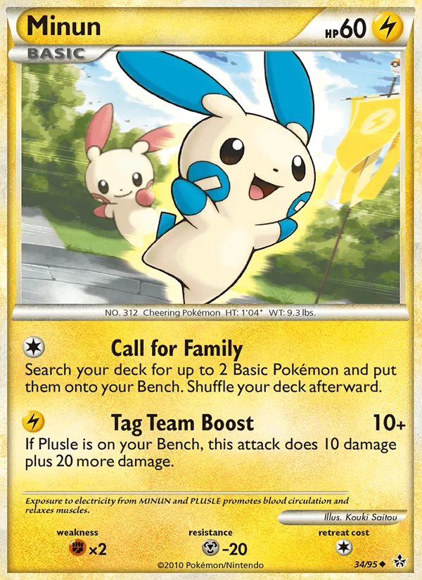 Minun — Unleashed #34 (Pokémon TCG card)