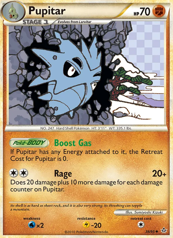 Pupitar — Unleashed #38 (Pokémon TCG card)