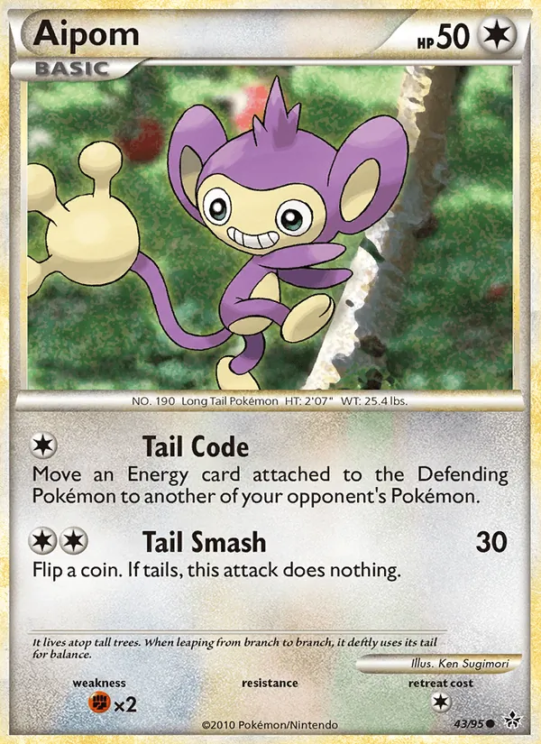 Aipom — Unleashed #43 (Pokémon TCG card)