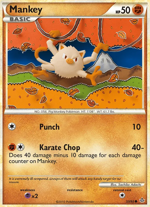 Mankey — Unleashed #53 (Pokémon TCG card)