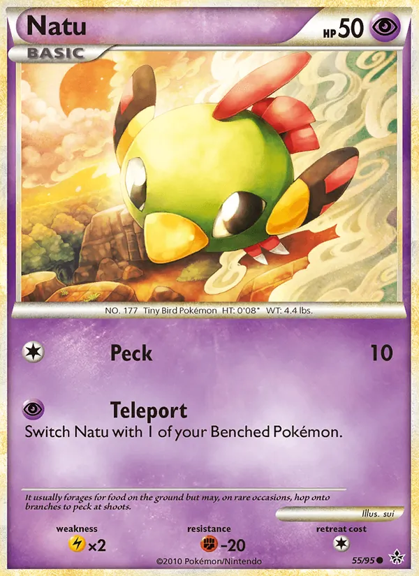 Natu — Unleashed #55 (Pokémon TCG card)