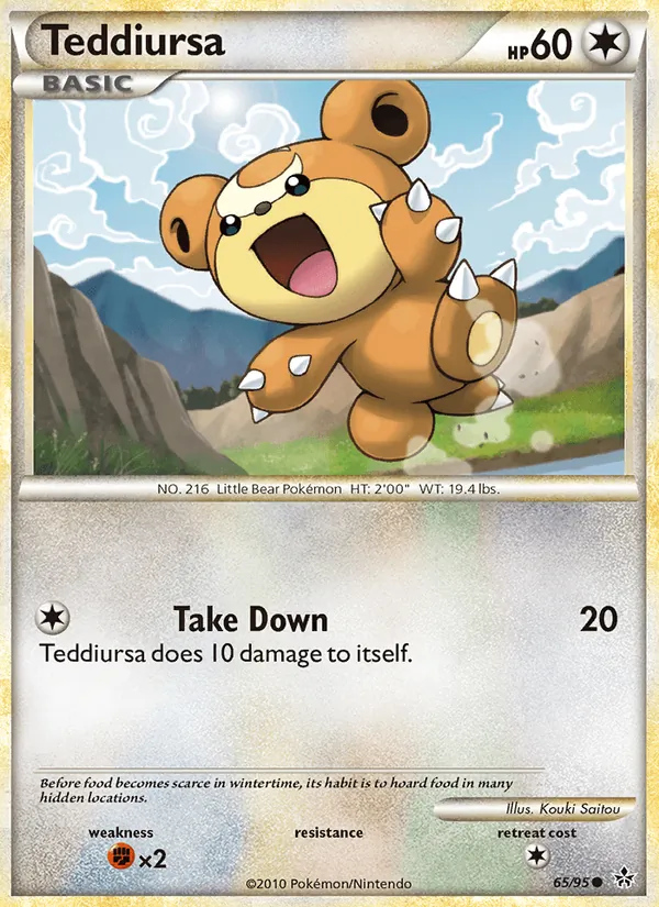 Teddiursa — Unleashed #65 (Pokémon TCG card)