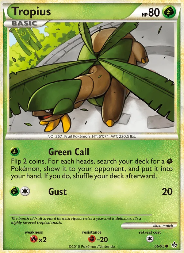 Tropius — Unleashed #66 (Pokémon TCG card)