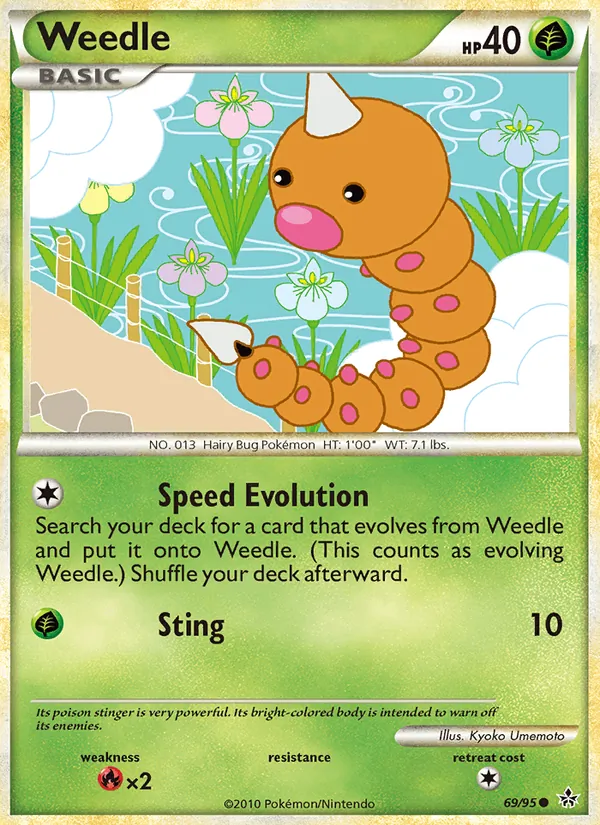 Weedle — Unleashed #69 (Pokémon TCG card)