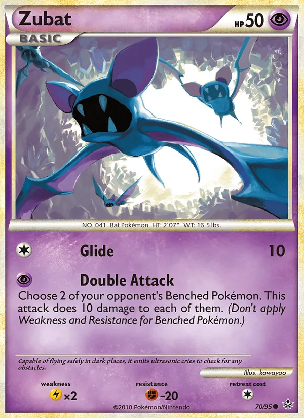 Zubat — Unleashed #70 (Pokémon TCG card)