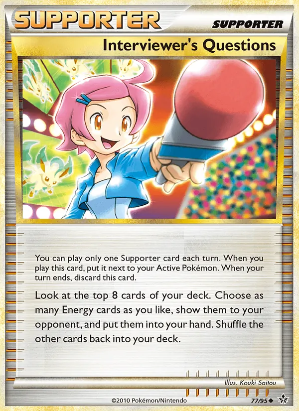 Interviewer's Questions — Unleashed #77 (Pokémon TCG card)