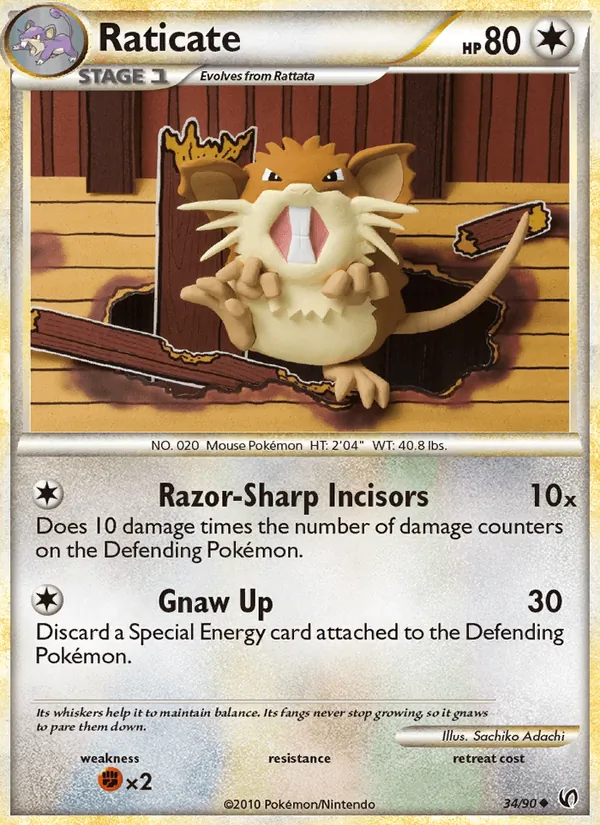 Raticate — Undaunted #34 (Pokémon TCG card)
