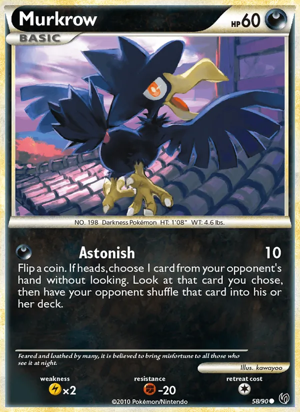 Murkrow — Undaunted #58 (Pokémon TCG card)