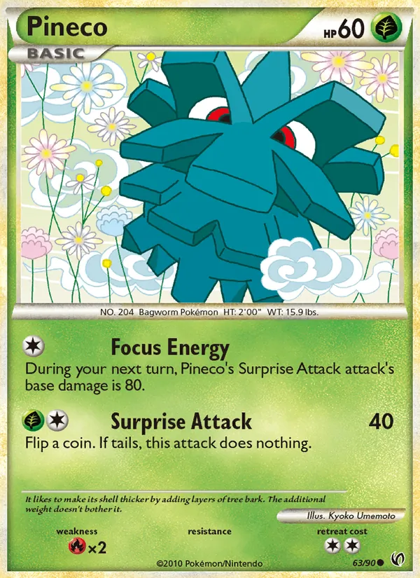 Pineco — Undaunted #63 (Pokémon TCG card)