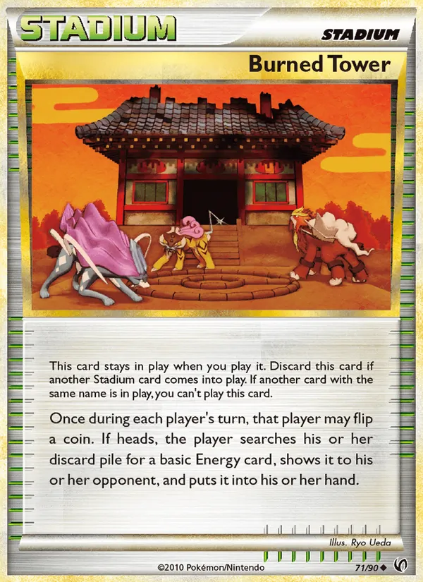 Burned Tower — Undaunted #71 (Pokémon TCG card)
