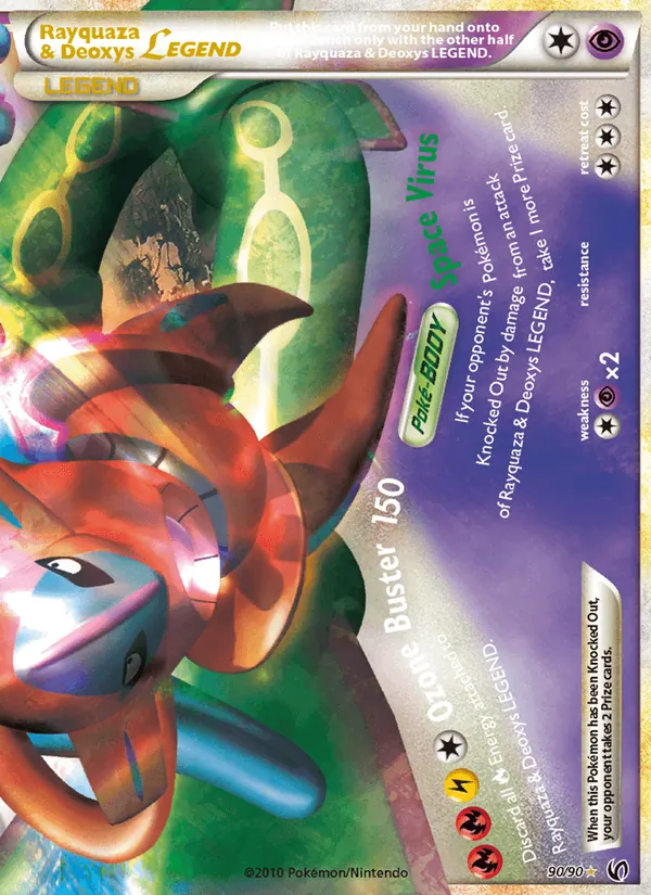 Rayquaza & Deoxys LEGEND — Undaunted #90 (Pokémon TCG card)