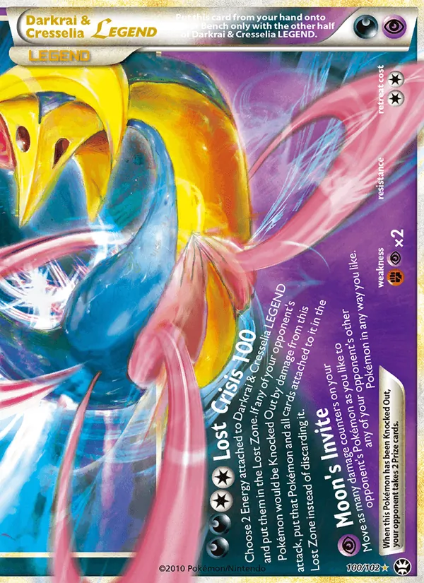 Darkrai & Cresselia LEGEND — Triumphant #100 (Pokémon TCG card)