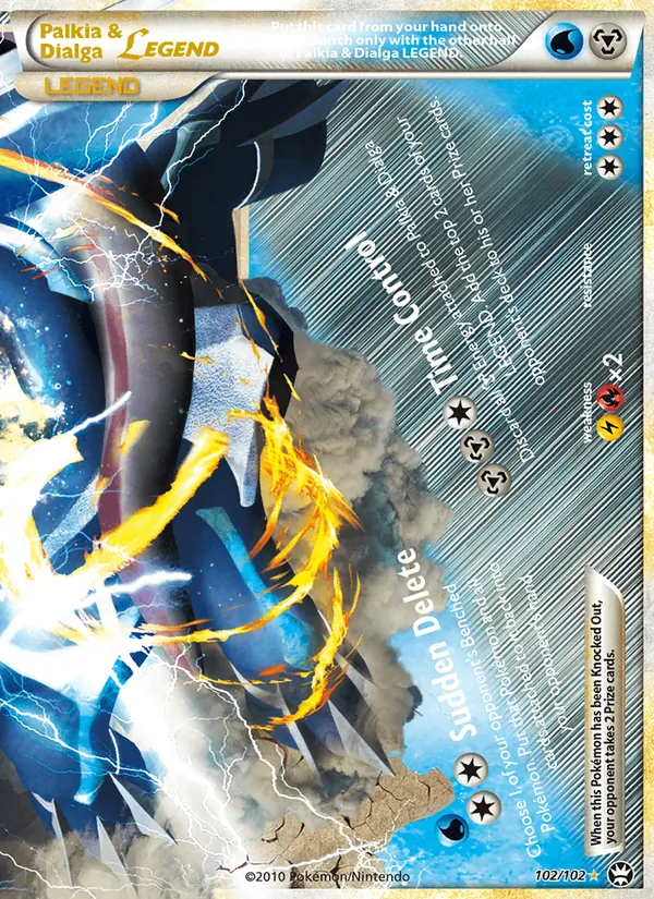 Palkia & Dialga LEGEND — Triumphant #102 (Pokémon TCG card)