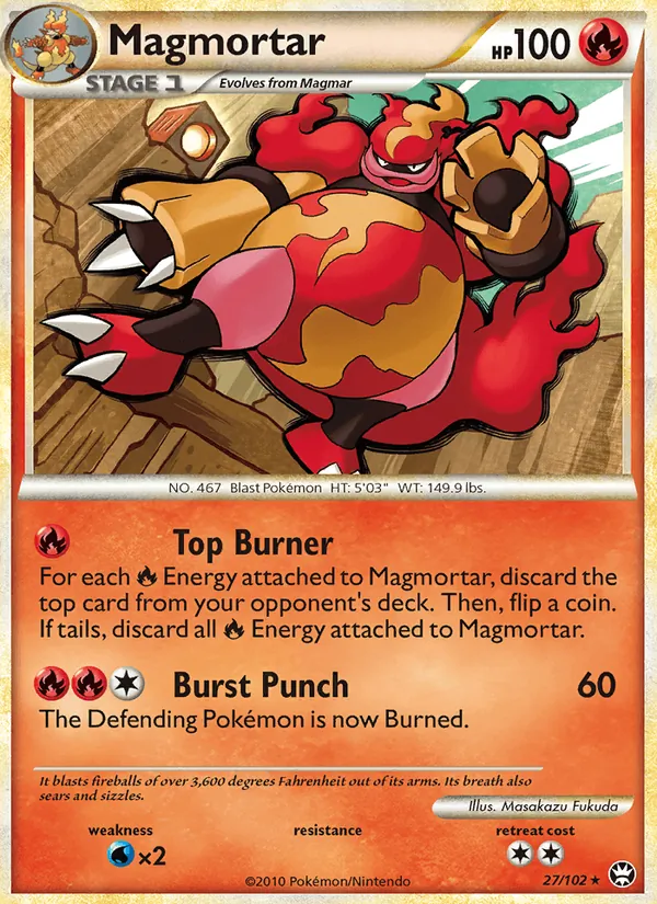 Magmortar — Triumphant #27 (Pokémon TCG card)