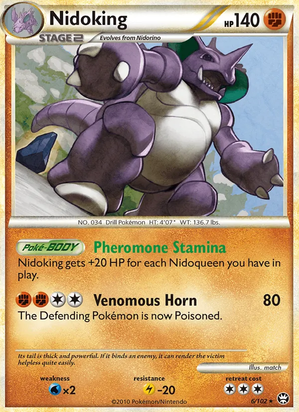 Nidoking — Triumphant #6 (Pokémon TCG card)
