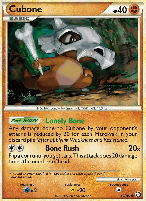 Cubone — Triumphant #60 (Pokémon TCG card)