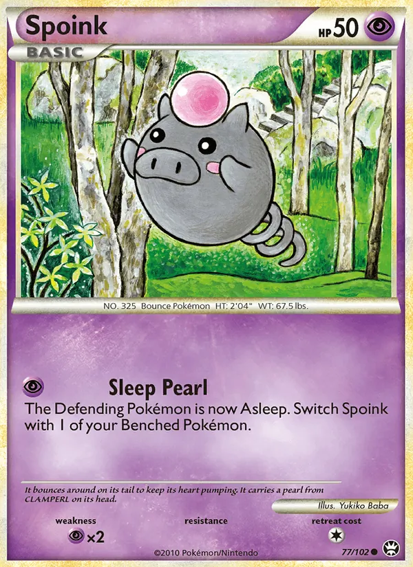Spoink — Triumphant #77 (Pokémon TCG card)
