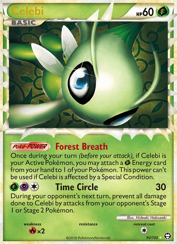Celebi — Triumphant #92 (Pokémon TCG card)