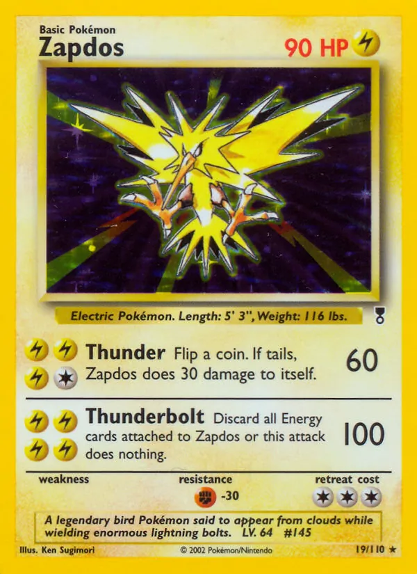 Zapdos — Legendary Collection #19 (Pokémon TCG card)