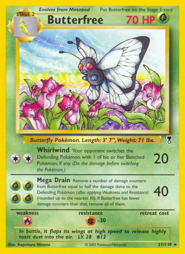 Butterfree — Legendary Collection #21 (Pokémon TCG card)