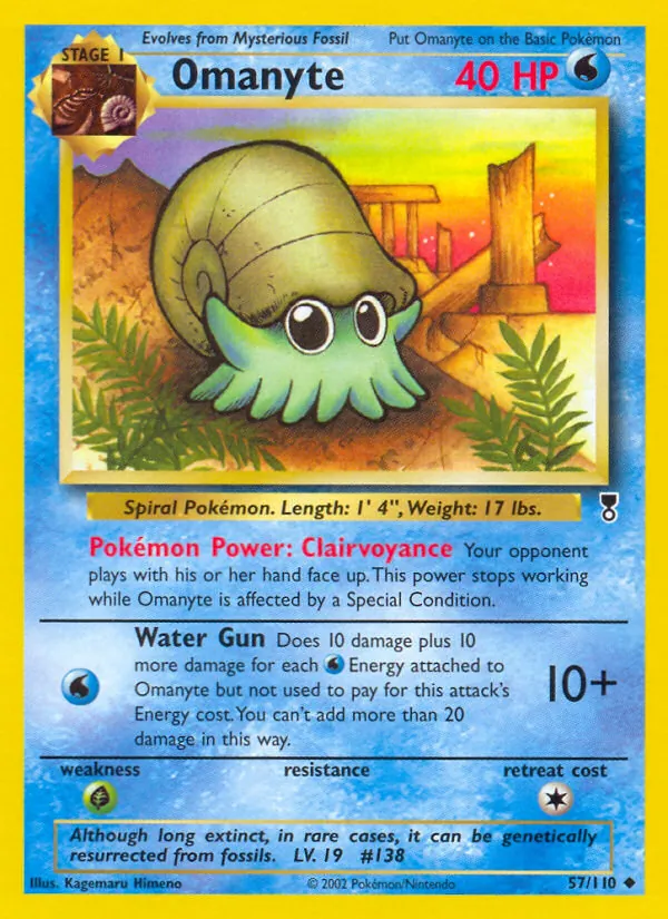 Omanyte — Legendary Collection #57 (Pokémon TCG card)