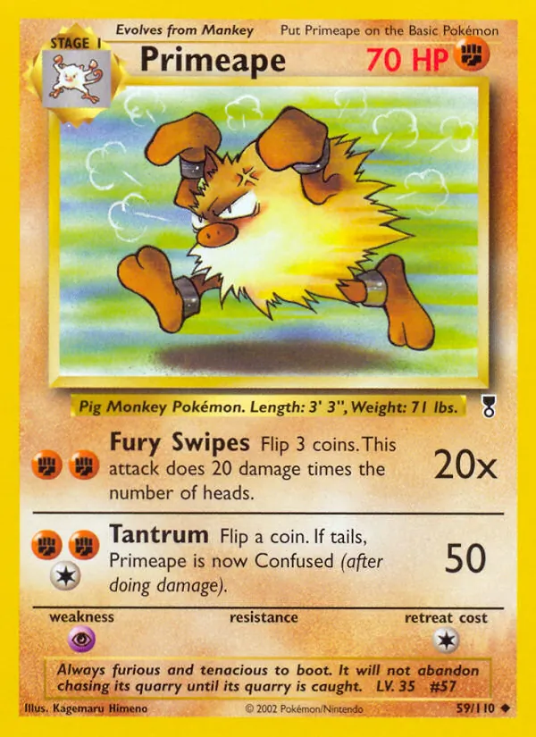 Primeape — Legendary Collection #59 (Pokémon TCG card)