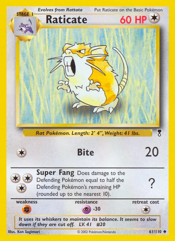 Raticate — Legendary Collection #61 (Pokémon TCG card)