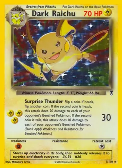 Dark Raichu (Legendary Collection #7)