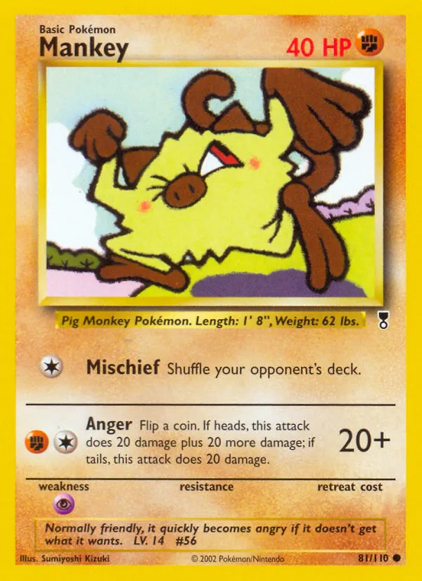 Mankey — Legendary Collection #81 (Pokémon TCG card)