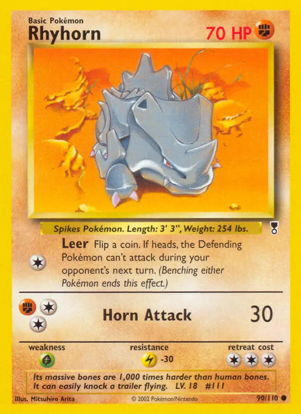 Rhyhorn — Legendary Collection #90 (Pokémon TCG card)