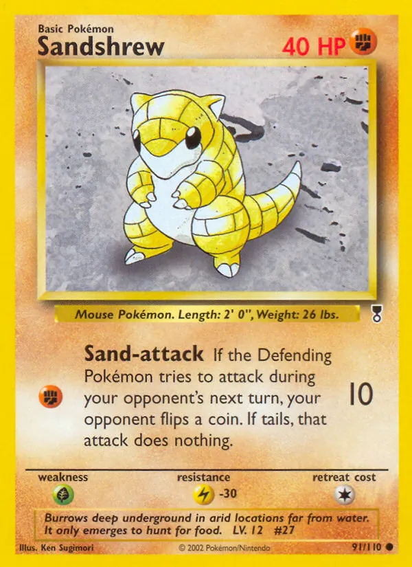 Sandshrew — Legendary Collection #91 (Pokémon TCG card)