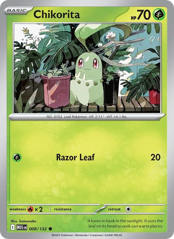 Chikorita — Mega Evolution #008 (Pokémon TCG card)