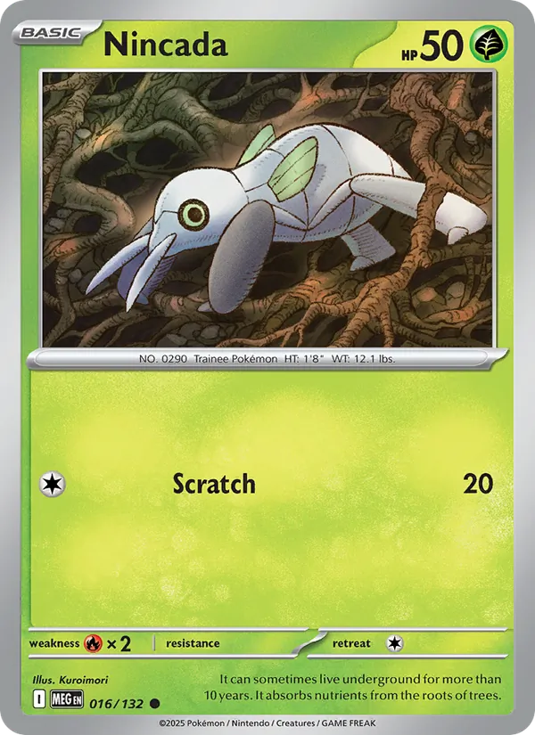 Nincada — Mega Evolution #016 (Pokémon TCG card)