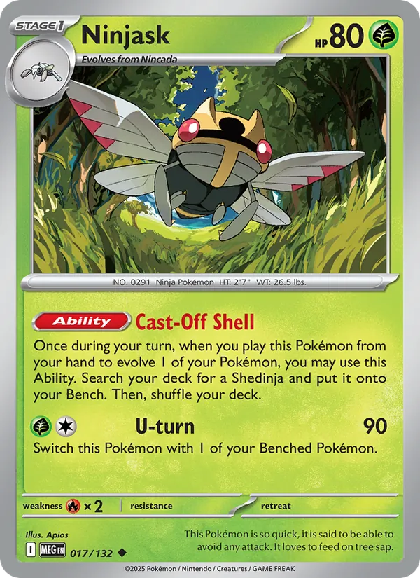 Ninjask — Mega Evolution #017 (Pokémon TCG card)