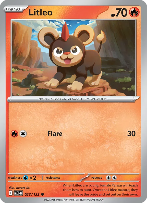 Litleo — Mega Evolution #023 (Pokémon TCG card)