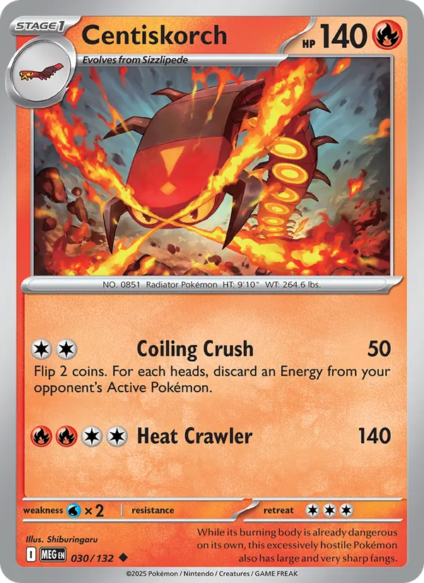 Centiskorch — Mega Evolution #030 (Pokémon TCG card)
