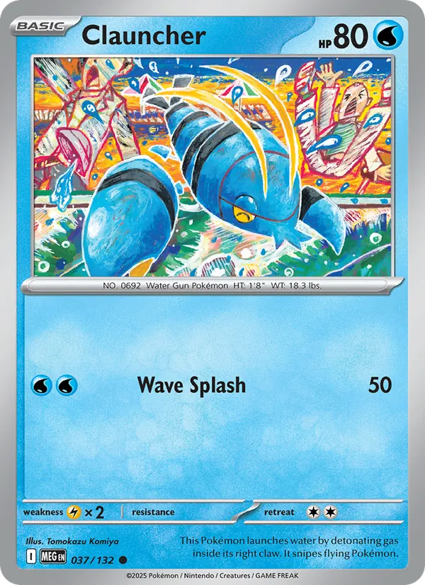 Clauncher — Mega Evolution #037 (Pokémon TCG card)