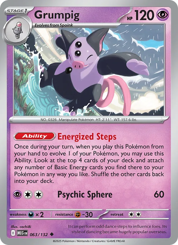Grumpig — Mega Evolution #063 (Pokémon TCG card)