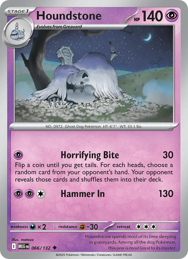 Houndstone — Mega Evolution #066 (Pokémon TCG card)