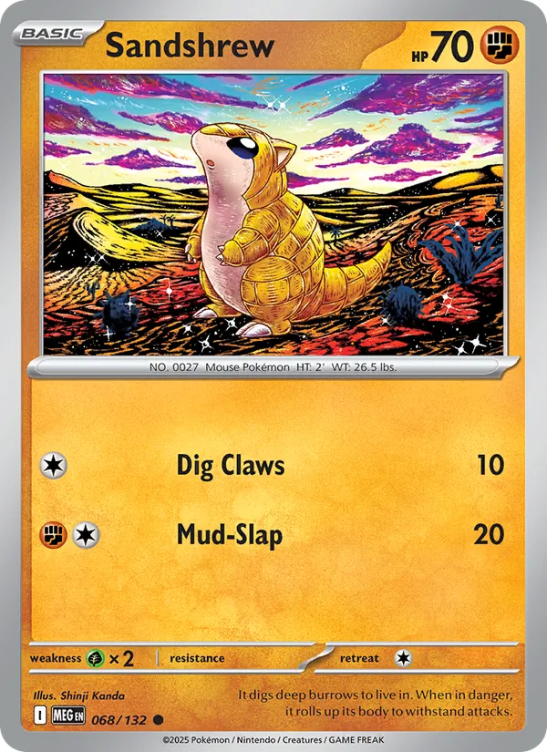 Sandshrew — Mega Evolution #068 (Pokémon TCG card)