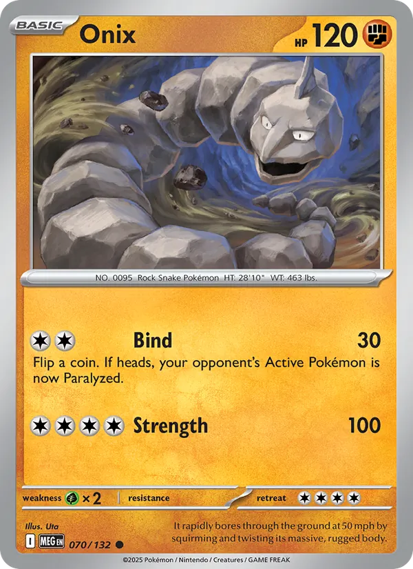 Onix — Mega Evolution #070 (Pokémon TCG card)