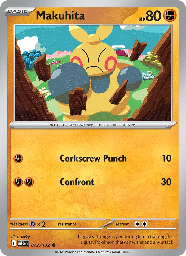 Makuhita — Mega Evolution #072 (Pokémon TCG card)