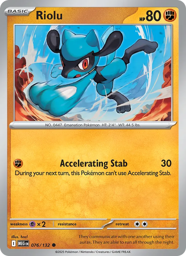 Riolu — Mega Evolution #076 (Pokémon TCG card)