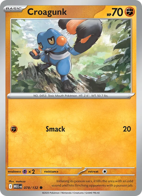 Croagunk — Mega Evolution #078 (Pokémon TCG card)
