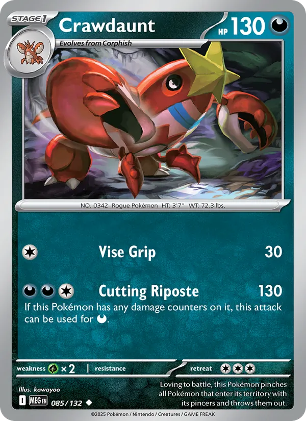 Crawdaunt — Mega Evolution #085 (Pokémon TCG card)